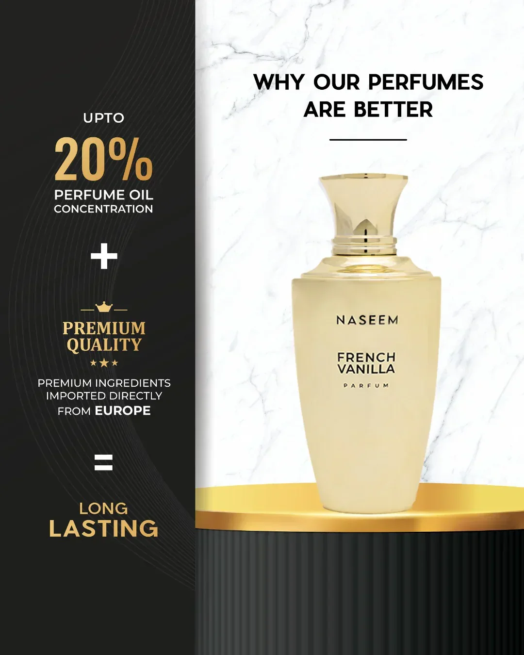 Experience Comfort with French Vanilla 100ml by Naseem Non-Alcoholic Perfume - Image 3