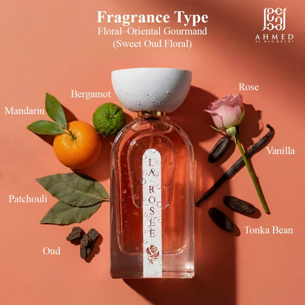 La Rosee EDP 100ml by Ahmed al Maghribi Perfume - Image 3