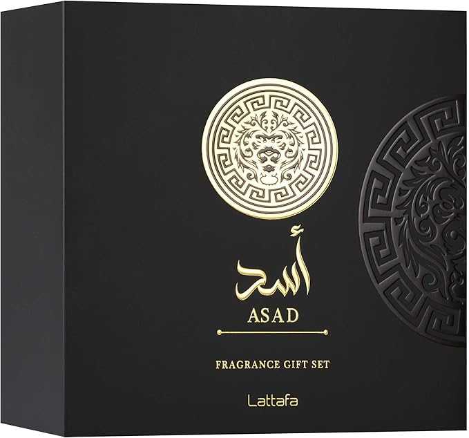 Lattafa Asad Gift Set for Men – 100ml Eau de Parfum, 12ml Travel Spray and 100ml Shower Gel - Long-Lasting Arabic Scent - Image 3