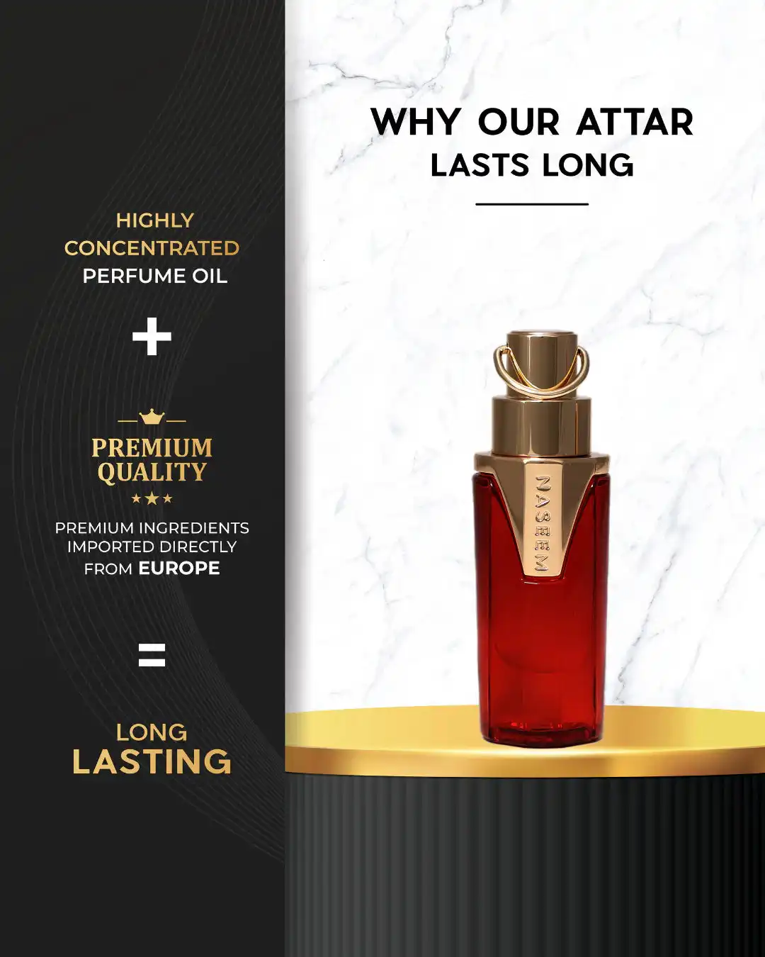 Naseem CARMINE 15ml Attar Oil - Luxurious Floral Musk - Image 3